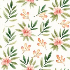 Seamless pattern with
 Floral Watercolor Pattern Design (1)