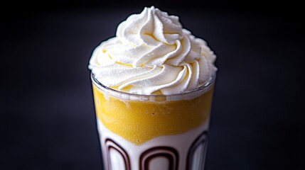 Creamy Vanilla Shake with Whipped Cream  Delicious Dessert Drink