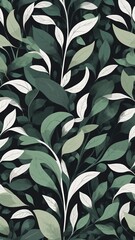 Green Leaves: A Seamless Pattern of Aesthetic Oil Colors and Nature’s Elegance