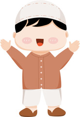 Cute muslim boy