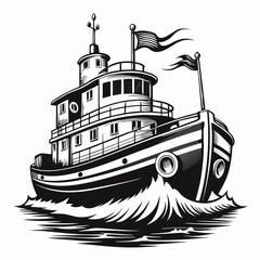 Obraz premium silhouette of a boat