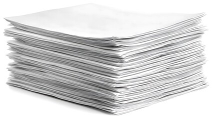 Stack of clean white paper napkins.