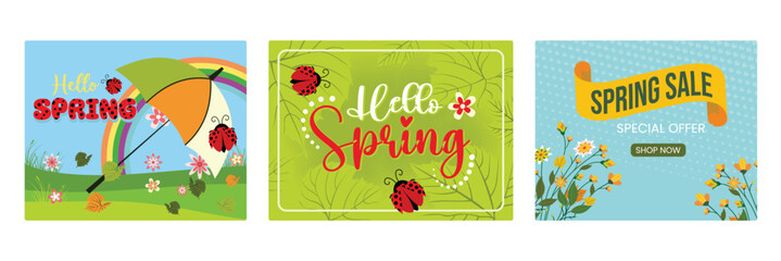 Bright and colorful spring landscape.  Special discount offer during the spring season.