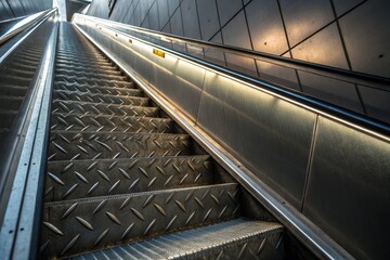 Fototapeta premium Escalator Ascending Perspective