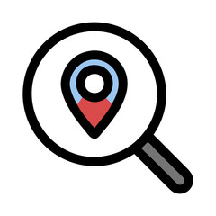 Location Search Icon – GPS Navigation and Map Pin Finder