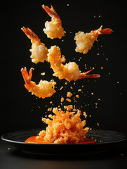 Flying Tempura Shrimp with Spicy Sauce