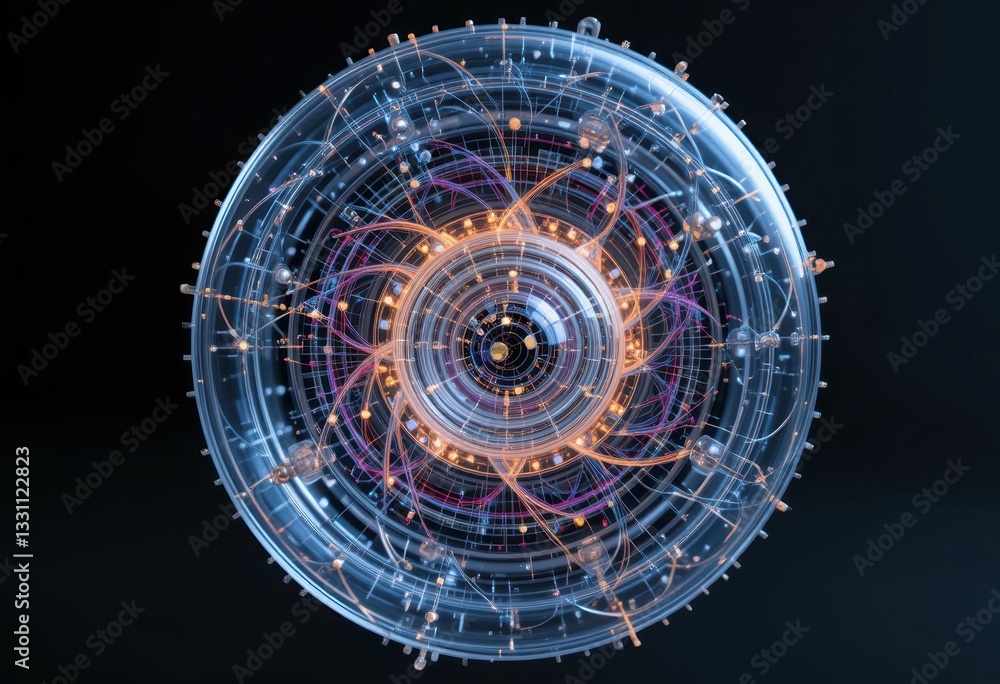 Poster abstract visualization of quantum mechanics and particle dynamics