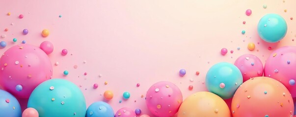 Soft pastel blobs and lines creating a cute and playful design, Contemporary, Abstract