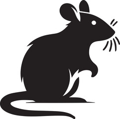 Obraz premium Mouse of a silhouette vector design 