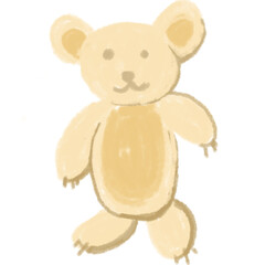 Teddy bear toy isolated transparent background 