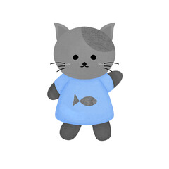 Cute cat character illustration 