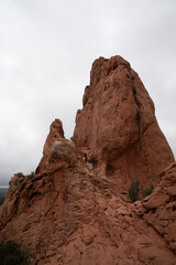 Fototapeta premium Foggy morning at Garden of the Gods rock formations in Colorado