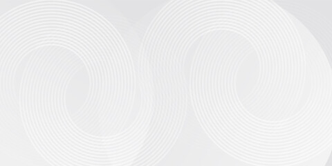 Fototapeta premium White abstract background. Modern circle lines pattern. Futuristic concept modern arts