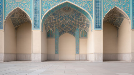 Islamic Architecture: A captivating image showcases the elegant arches and intricate patterns of a stunning Islamic architectural design, evoking a sense of peace and beauty.