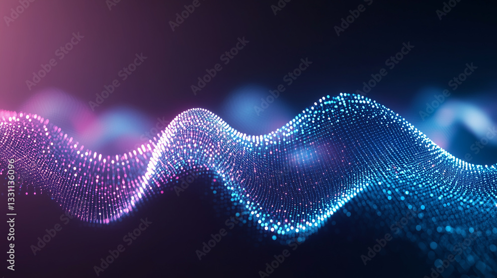 Poster abstract digital wave: capturing the essence of a digital wave, this image presents a mesmerizing di