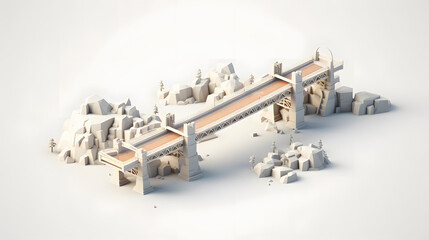 Bridge Building Isometric 3D