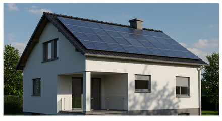 solar panels on a roof