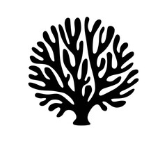 Coral black color vector