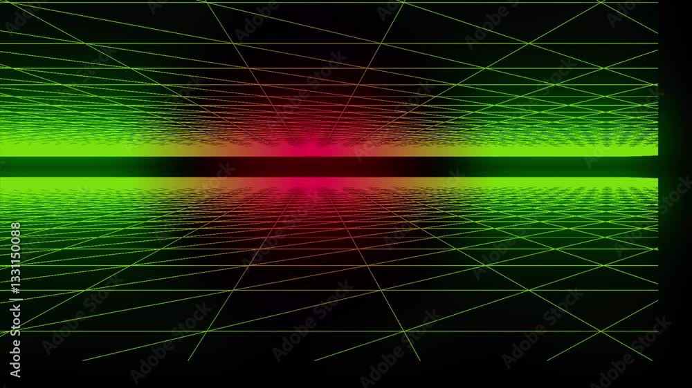 Poster abstract background with connecting dots. . animation ripples on surface from neon lines.