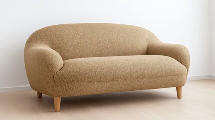 A comfortable couch in a bright and cozy modern living room interior creating a welcoming atmosphere