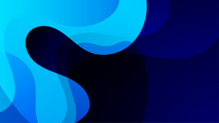 simple and elegant blue and black wave shapes abstract geometric background in a sleek style vector illustration