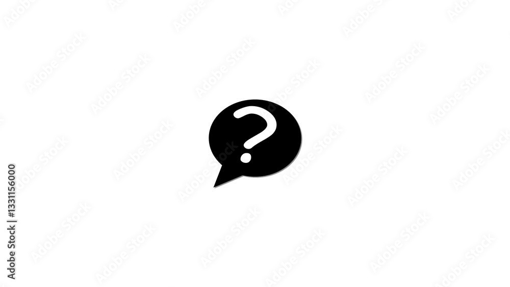 Aufkleber question mark icon sign symbol icon and asking icon animation.moving question mark animation. vertic