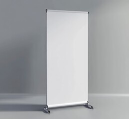Blank Roll-up Banner Stand Mockup for Advertising and Presentation Template