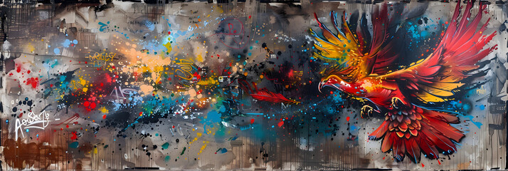 Vibrant Grit: A Symphony of Street Art Representing Urban Life