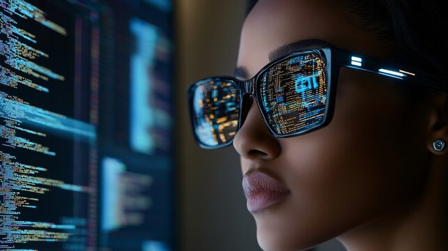 Female AI Developer Focused on Coding &ndash; Future Technology