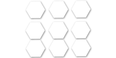 Abstract geometric technology 3d white bright hexagon polygonal honeycomb luxury pattern vector background.