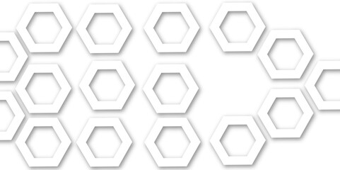 Abstract geometric technology 3d white bright hexagon polygonal honeycomb luxury pattern vector background.