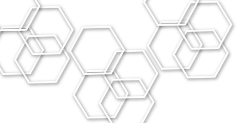 Abstract geometric technology 3d white bright hexagon polygonal honeycomb luxury pattern vector background.