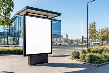 Blank Billboard Mockup in Urban Setting on a Sunny Day