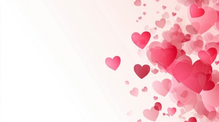 Floating Pink Hearts Background for Valentine's Day or Wedding Design