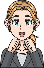 Obraz premium 白人の女性会社員