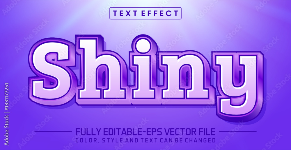 Poster shiny font text effect editable