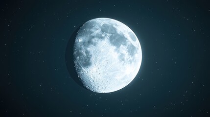 Fototapeta premium Pixelated Crescent Moon in a Dark Night Sky