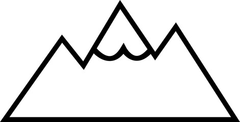 Mountain icon . mountains of various shapes, Hills vector graphic design elements, Rocky peaks. Mountains ranges. template with luxury concept, icons, emblem, isolated on transparent background,