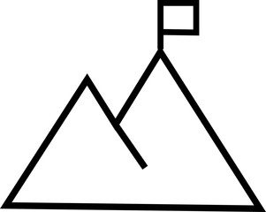 Mountain icon . mountains of various shapes, Hills vector graphic design elements, Rocky peaks. Mountains ranges. template with luxury concept, icons, emblem, isolated on transparent background,