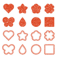 シンプルなマークのスタンプセット