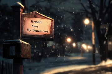 street sign in the city at night