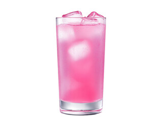 Icecold pink delight, a refreshing summer beverage with straw refreshing