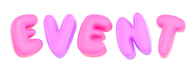 event, baloon, text, 3d, object