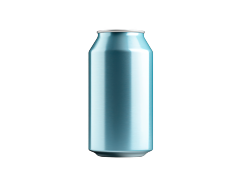 A chilled soda can on mysterious black background, refreshing visual delight.