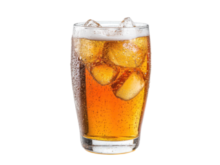 Refreshing golden beer with ice and lemon, a perfect summer drink ice