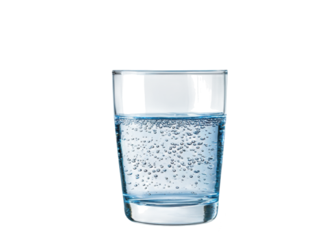 Crystal clear refreshment, glass of water against dramatic black backdrop refreshing