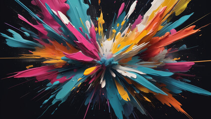 Fototapeta premium Street Art with Bold Colors and Shapes