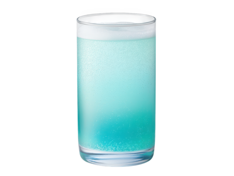Cool and refreshing blue liquid in a glass, stunning visual of hydration refreshing