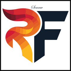 Creative Colorful Best Modern Icon Design In Letter Design RF illustration Unique Style