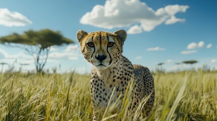 Obraz premium Cheetah in African Savannah